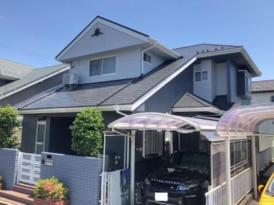 【多治見市】グレー×白でモダンな印象に！外壁・屋根塗装の事例
